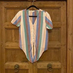 Madewell Multicolored linen blouse